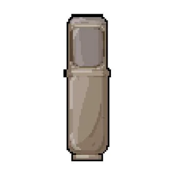 Live mic microphone music pixel art vector illustration Stock Illustration