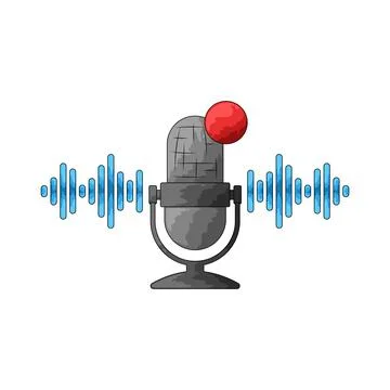 Live microphone illustration Stock Illustration