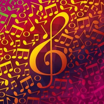 Live music notes patern Illustration
