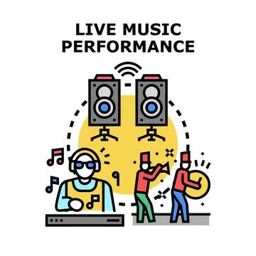 Live music performance concept vector illustration Stock Illustration