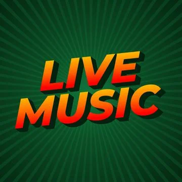 Live music. Text effect in 3D style for social media marketing ads Stock-Illustration