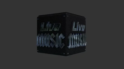 Live Music Title Rotating for a Lower Third in Alpha Channel Stock Footage