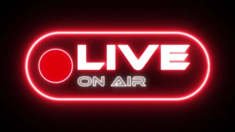 Live neon light animation live streaming online watermark live live broadca.. Stock Footage 246116005