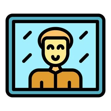 Live news icon vector flat 库存插图