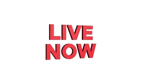 Live now 3d text animation with word rotating effect. streaming and broadca.. Stock Footage 313821944