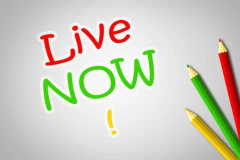 Live now concept Stock Illustration