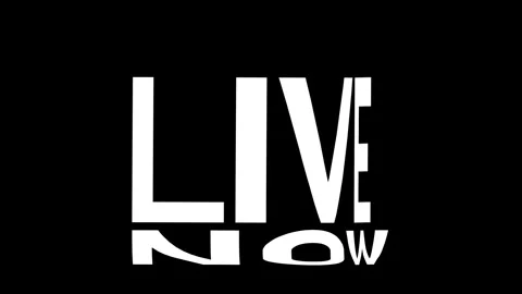 Live Now Kinetic Warp Text Animation Stock Footage 314998948