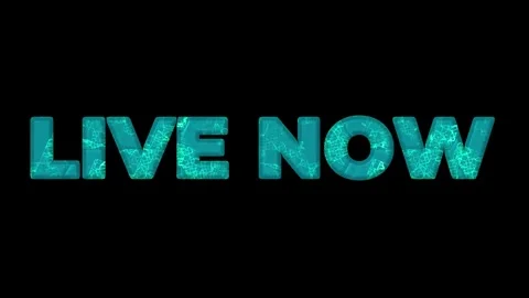 Live Now: Teal Text Graphic Design Stock-Footage 311309014