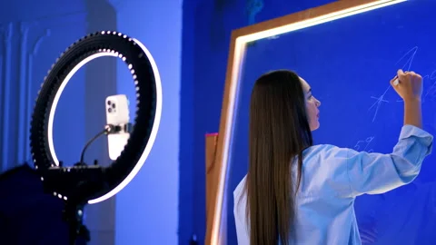 Live online teaching session.  Stock Footage 308404327