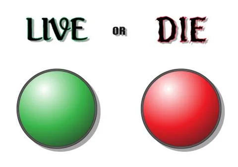 Live Or Die Buttons Stock Illustration