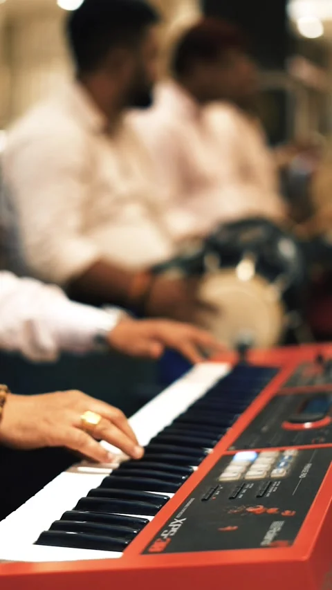 Live Pianist Performing on Stage Stock Footage 317289817