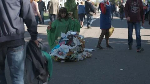 Live pile of trash. Stock Photos