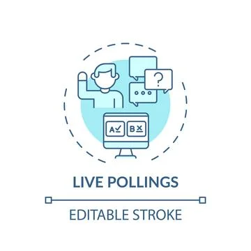 Live pollings concept icon Stock Illustration