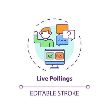 Live pollings concept icon Stock Illustration