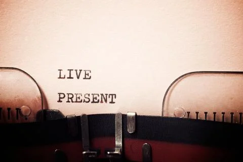 Live present phrase Stock Photos