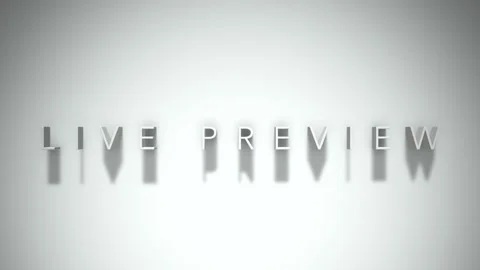 Live preview 3D title animation white text on a white background Stock Footage 299368883