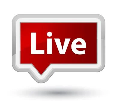 Live prime red banner button Stock Illustration