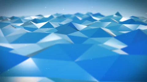 Live Pulsing Low Poly Environment Blue 4K Stock Footage 51536721
