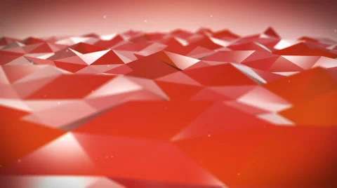 Live Pulsing Low Poly Environment Red 4K Stock Footage 51536731