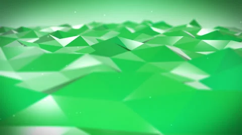 Live Pulsing Low Poly Environment Green 4K Stock Footage 51536732