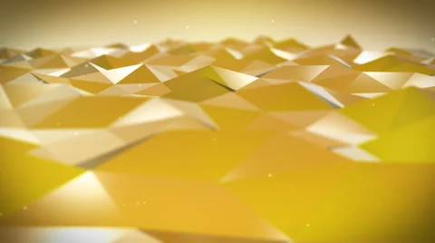 Live Pulsing Low Poly Environment Yellow 4K Stock Footage 51536735