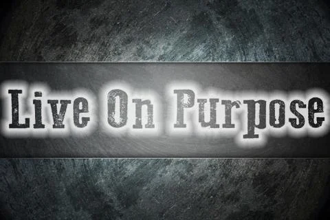 Live on purpose concept Stock Illustration