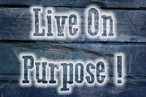 Live on purpose concept Stock Illustration