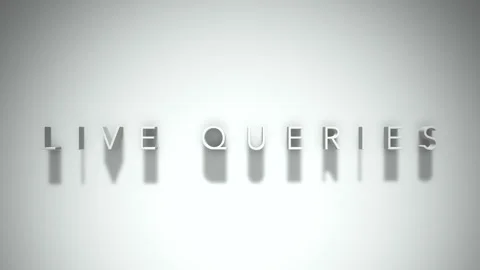 Live queries 3D title animation white text on a white background Stock Footage 299373445