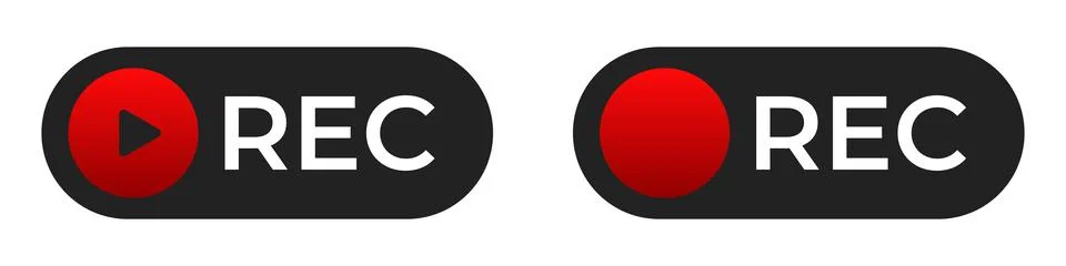 Live rec indicator for record. Icon for recording video. Stock Illustration