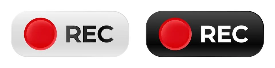 Live record icon. Rec indicator for recording video. Stock Illustration