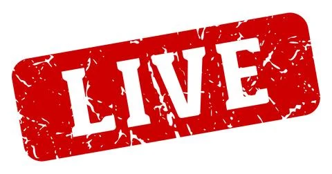 Live rectangular sign. live stamp Illustrazione stock