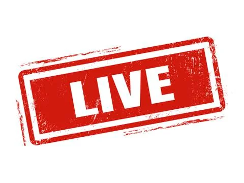 Live red stamp style Stock-Illustration