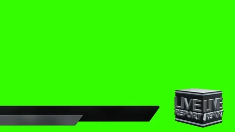 LIVE Report Box and a Lower Third in Alpha Channel Stock Footage 73873490
