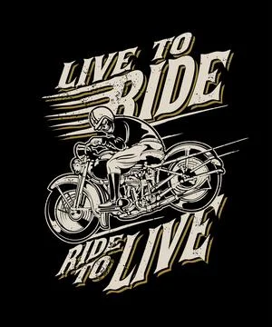 Live to ride Stock Illustration