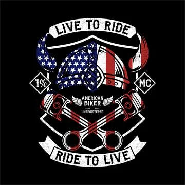 Live TO Ride, Ride To Live Stock Illustration