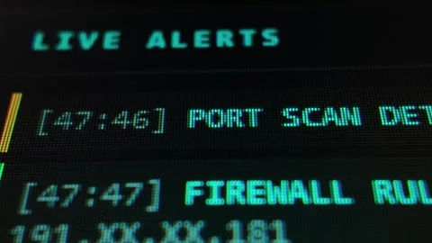Live Server Room Alerts Video stock 342724211