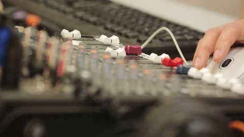 Live show, audio Mixer Stock Footage 89902696