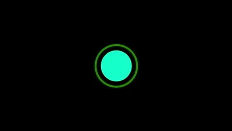 Live Sign Animation of syn Circle Signal on Black Background Stock Footage 259280485