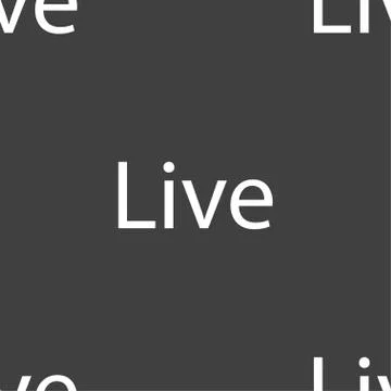Live sign icon. Seamless pattern on a gray background. Vector Stock Illustration