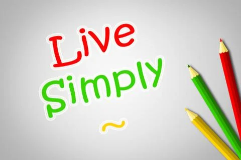 Live simply concept Stock Illustration