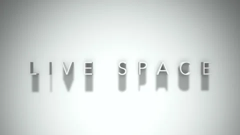 Live space 3D title animation with shadows on a white background Video stock 297802118