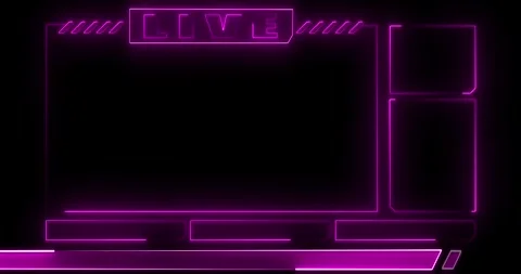 LIVE Square rectangle picture border with neon line on a black background. Live Vídeos de archivo 330730237