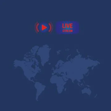 Live stream background. Loading player, broadcast, website, online radio. Stock Illustration
