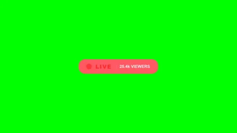 Live stream badge bottom Green Screen Lower Third 스톡 동영상 345222440