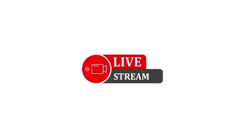 Live stream broadcast icon animation on white background 4k Stock Footage 322967669