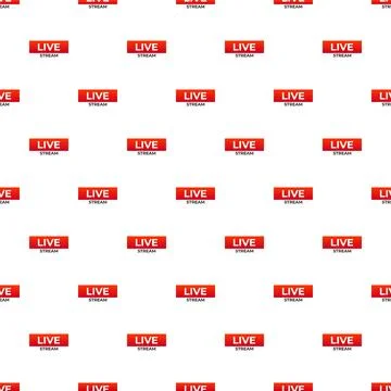 Live stream broadcasting pattern background for streaming content Stock Illustration