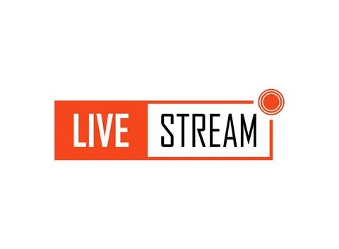 Live stream button icon in flat style. Webinar vector illustration on isola.. Stock Illustration
