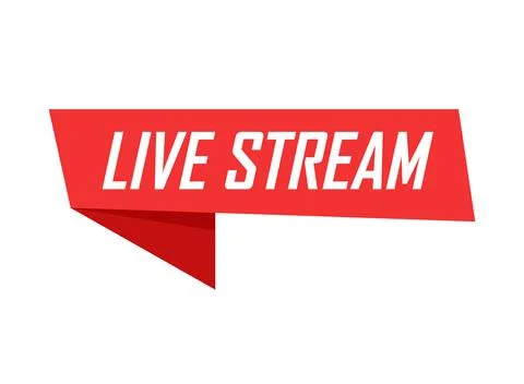 Live stream button icon in flat style. Webinar vector illustration on isola.. Stock Illustration