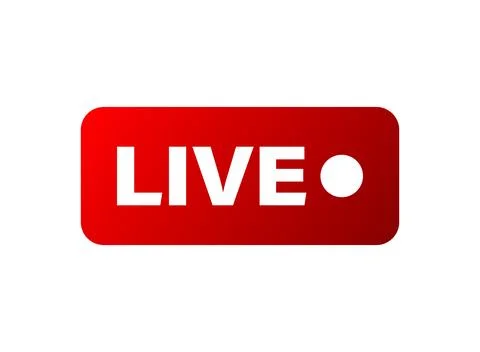 Live stream button icon in flat style. Webinar vector illustration on isola.. Stock Illustration