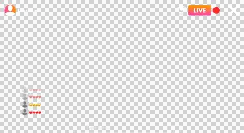 Live-stream chat overlay is featuring flat design, transparent background, LIVE Illustrazione stock